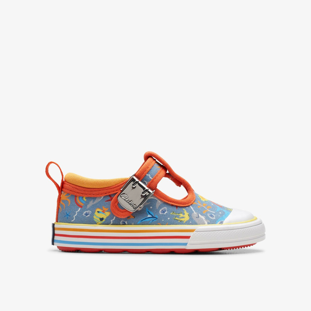 Clarks Kids Foxing Fish Toddler Grey Print