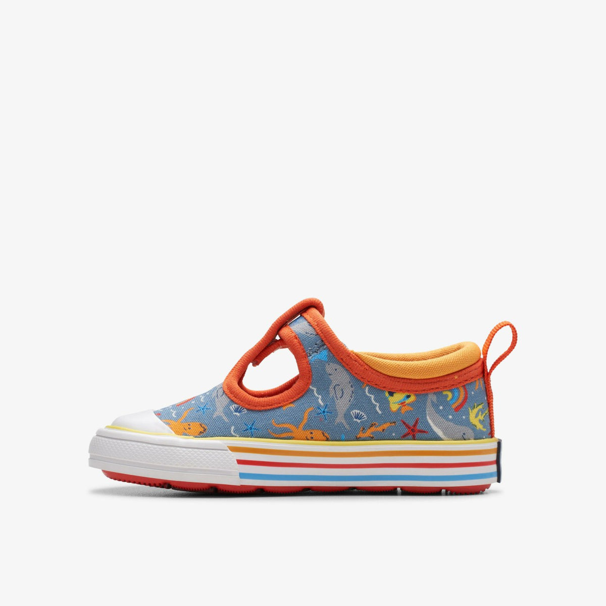 Clarks Kids Foxing Fish Toddler Grey Print