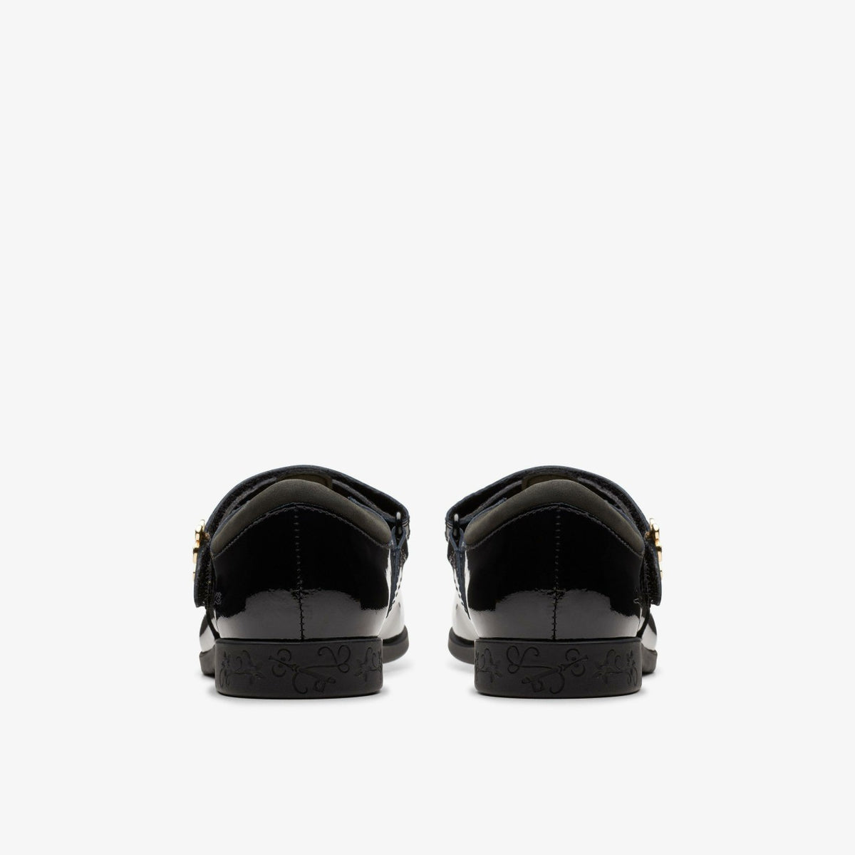 Clarks Kids Lock Shine Kid Black Patent