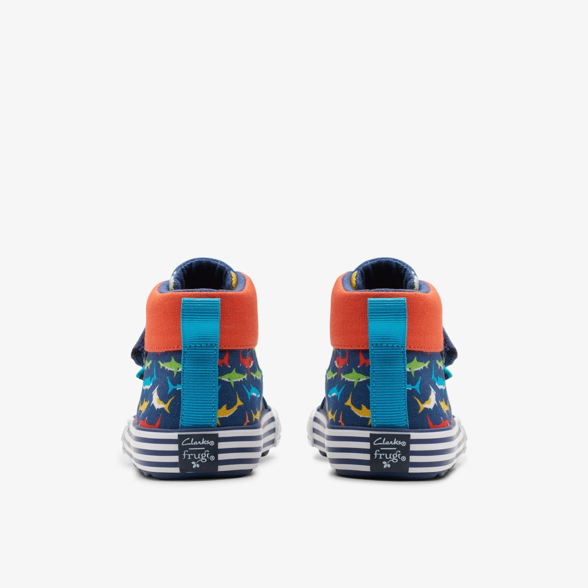 Clarks Kids Foxing Save Hi Toddler Navy Print