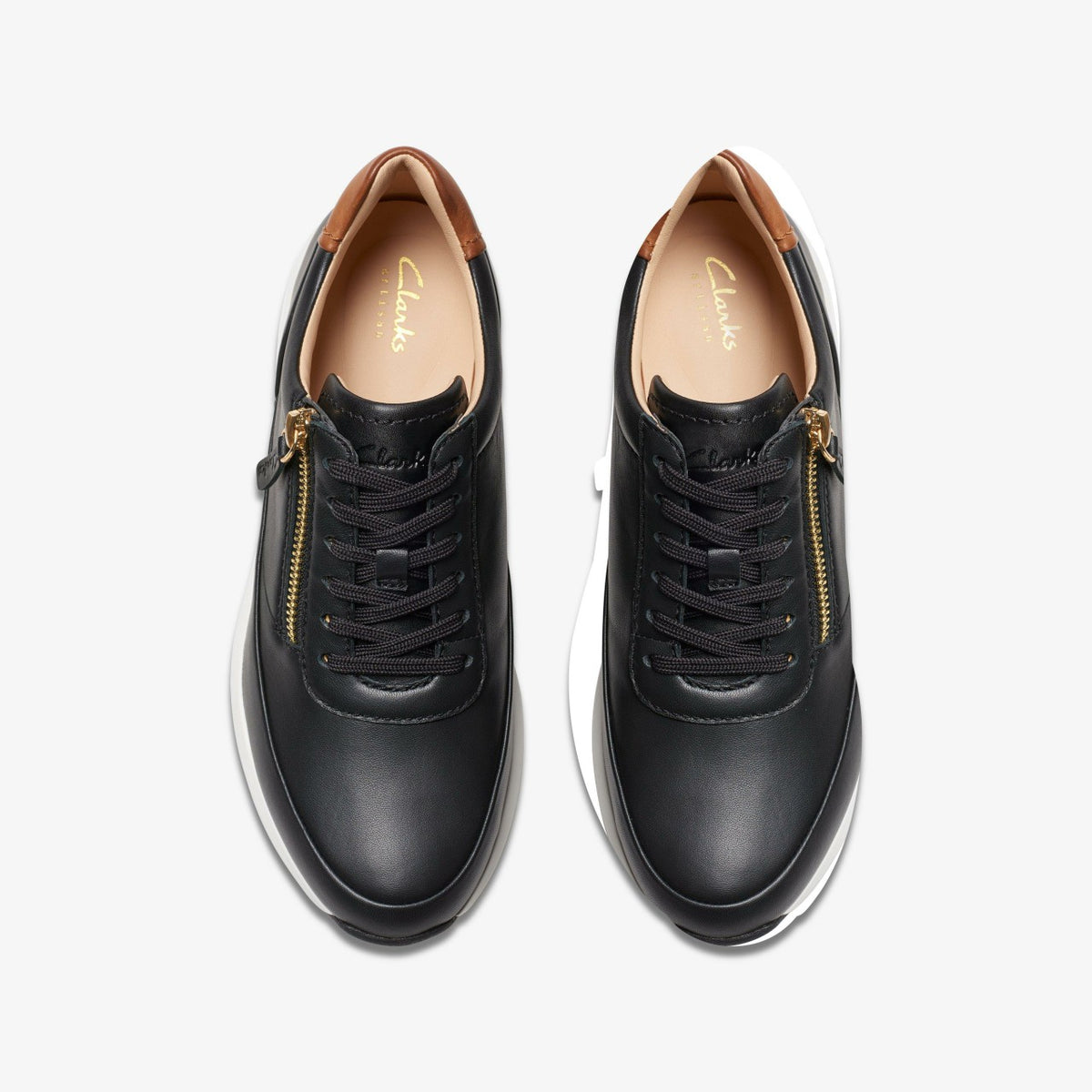 Clarks Women Tivoli Zip Black Leather