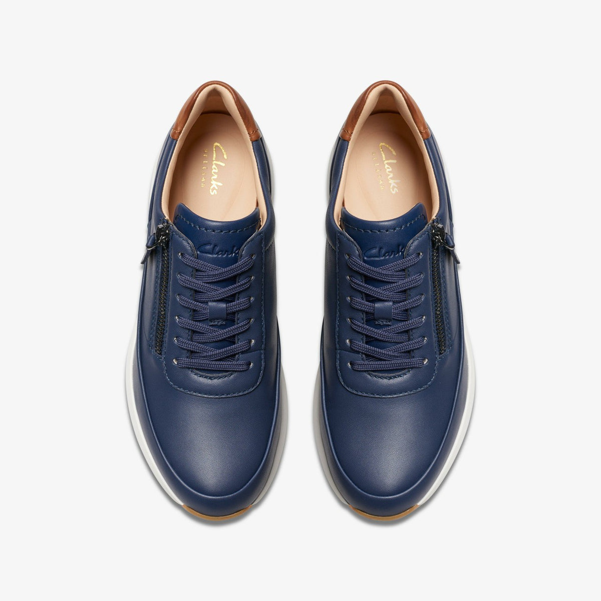 Clarks Women Tivoli Zip Navy Leather