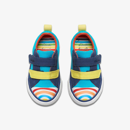 Clarks Kids Foxing Ocean Toddler Blue Multicolour