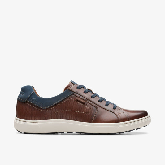 Clarks Men Mapstone Lace Mahogany Leather