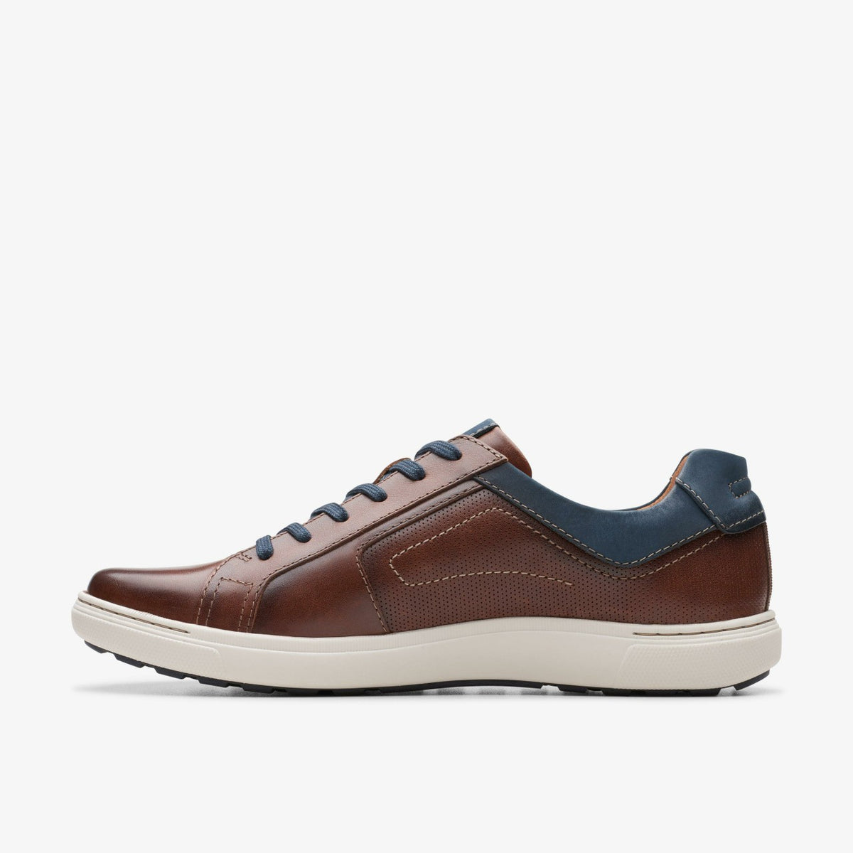 Clarks Men Mapstone Lace Mahogany Leather