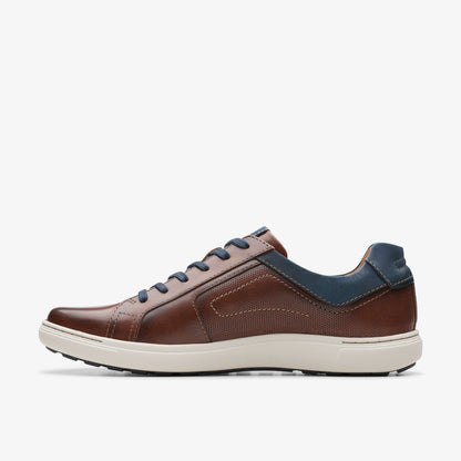 Clarks Men Mapstone Lace Mahogany Leather
