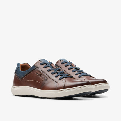 Clarks Men Mapstone Lace Mahogany Leather
