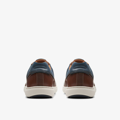 Clarks Men Mapstone Lace Mahogany Leather