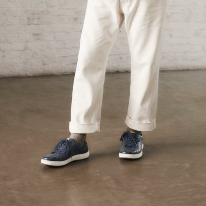 Clarks Men Mapstone Lace Navy Leather