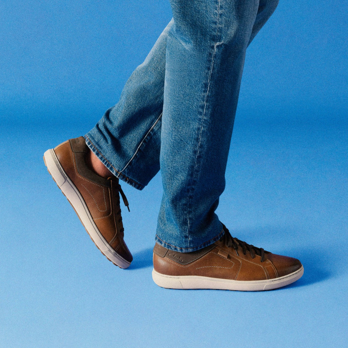 Clarks Men Mapstone Lace Tan Leather