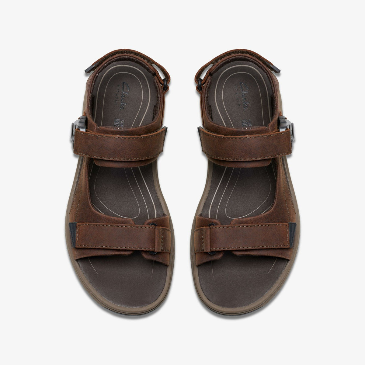 Clarks Men Saltway Trail Dark Brown Leather