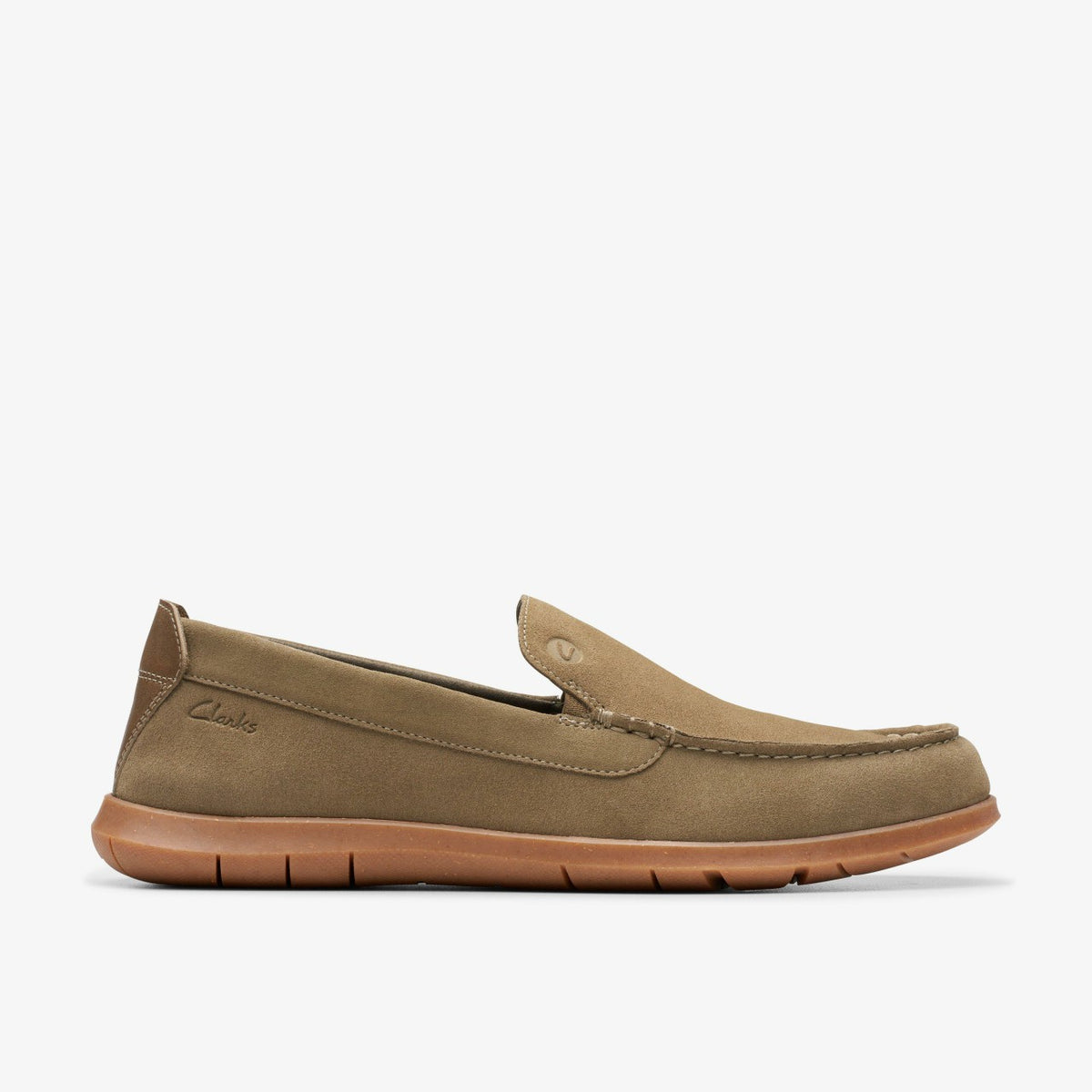 Clarks Men Flexway Step Olive Suede