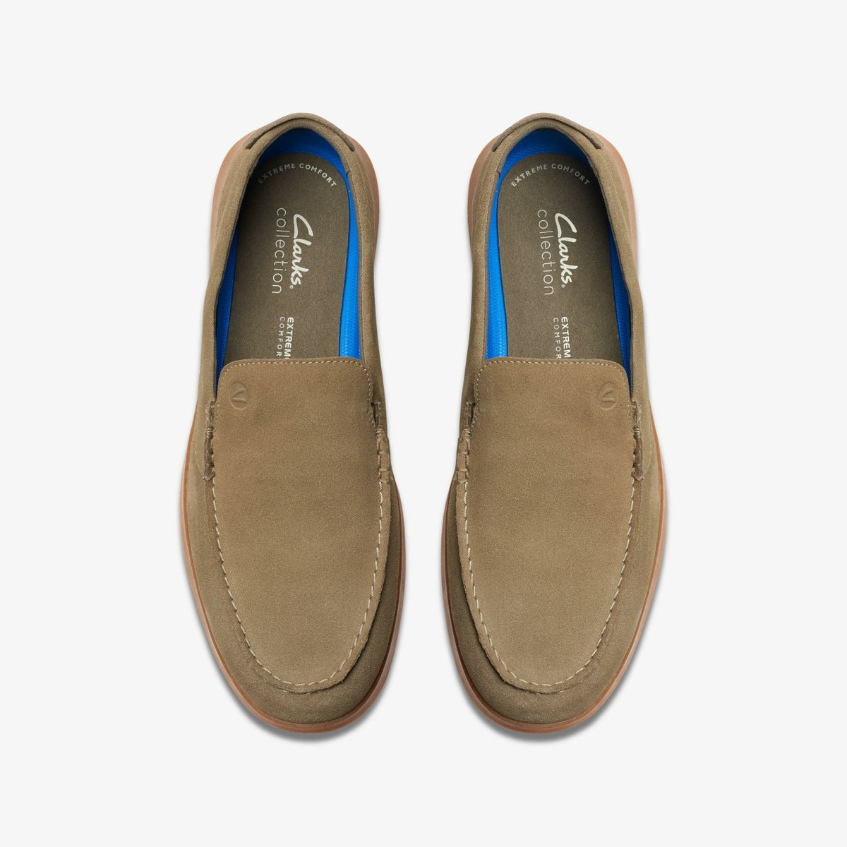 Clarks Men Flexway Step Olive Suede