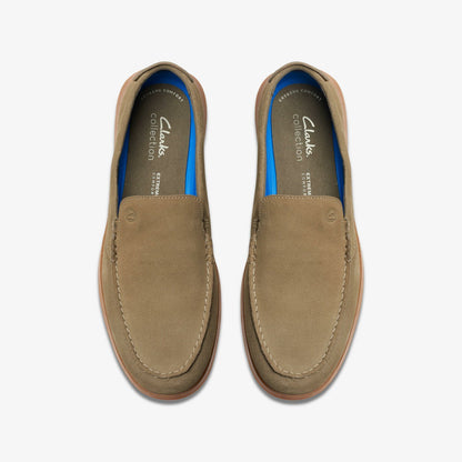 Clarks Men Flexway Step Olive Suede