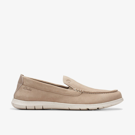 Clarks Men Flexway Step Loafer Sand Suede
