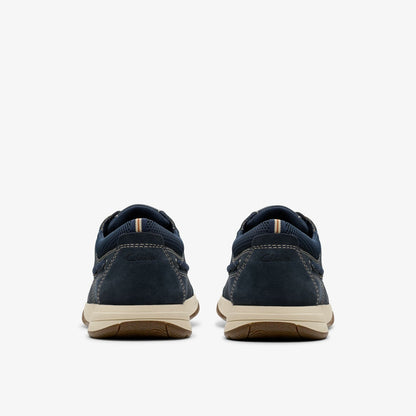 Clarks Men Sailview Lace Navy Nubuck