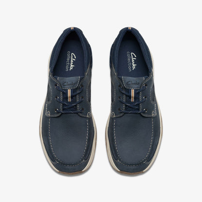 Clarks Men Sailview Lace Navy Nubuck