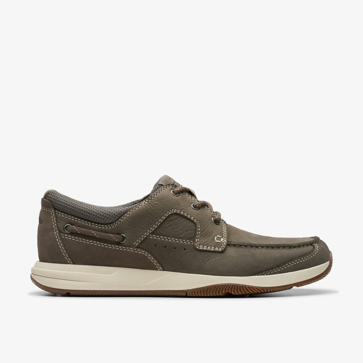 Clarks Men Sailview Lace Taupe Nubuck