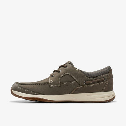 Clarks Men Sailview Lace Taupe Nubuck