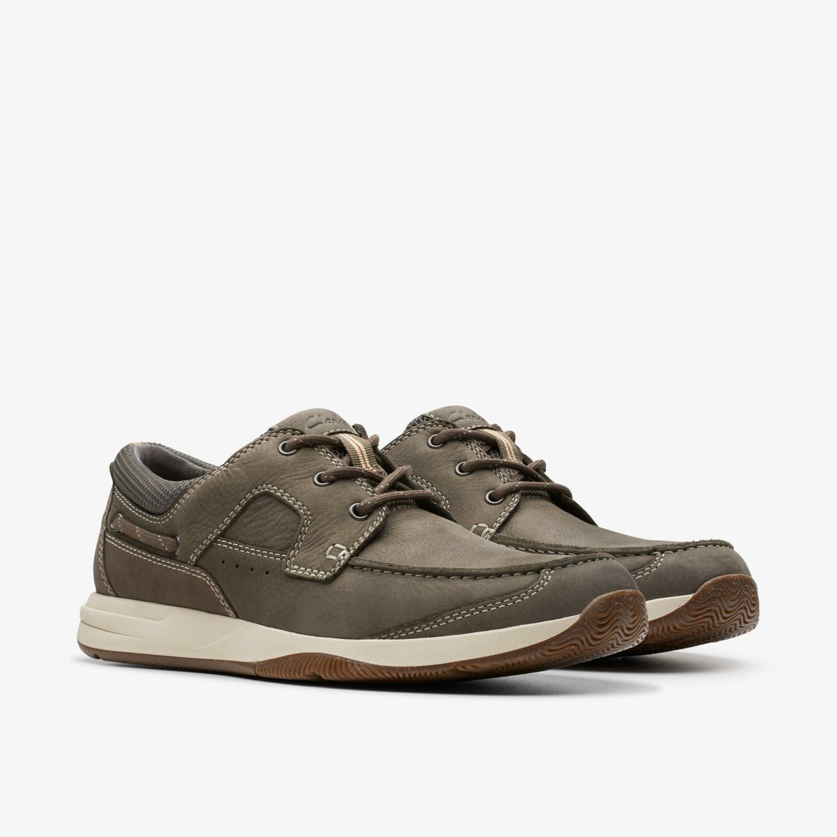 Clarks Men Sailview Lace Taupe Nubuck