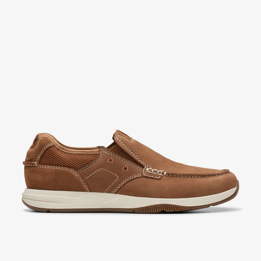 Clarks Men Sailview Step Loafer Light Tan Nubuck