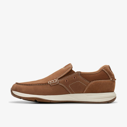 Clarks Men Sailview Step Loafer Light Tan Nubuck