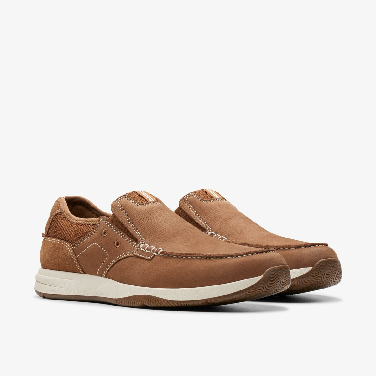 Clarks Men Sailview Step Loafer Light Tan Nubuck