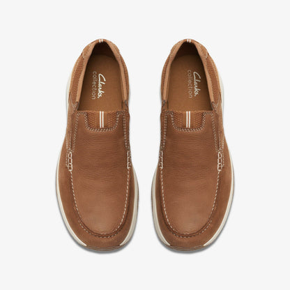 Clarks Men Sailview Step Loafer Light Tan Nubuck