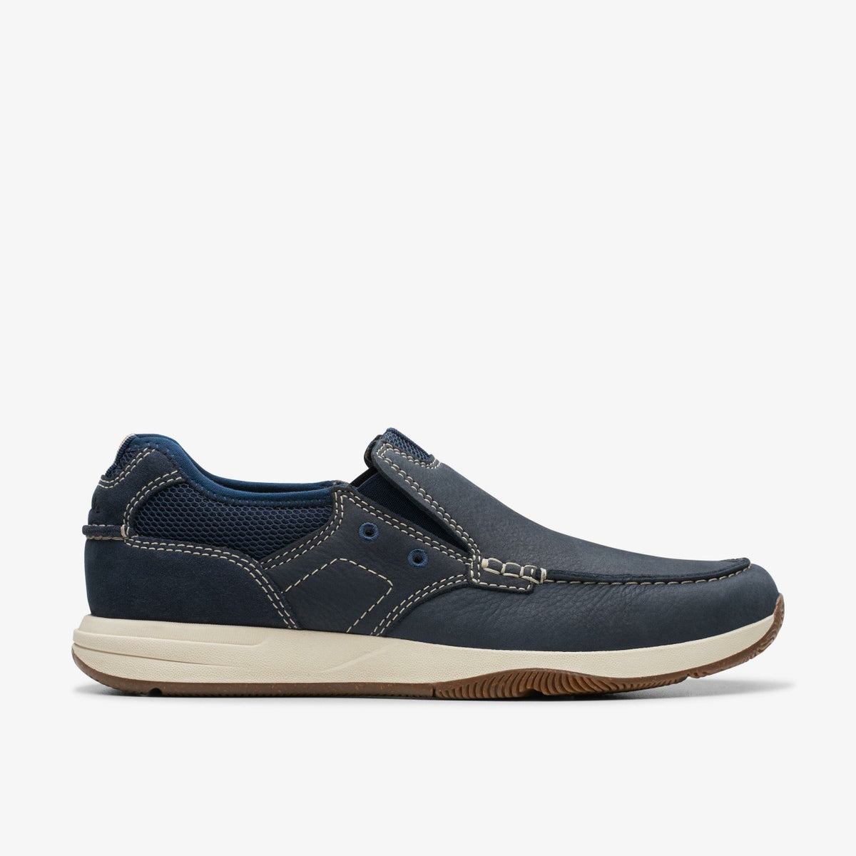 Clarks Men Sailview Step Loafer Navy Nubuck