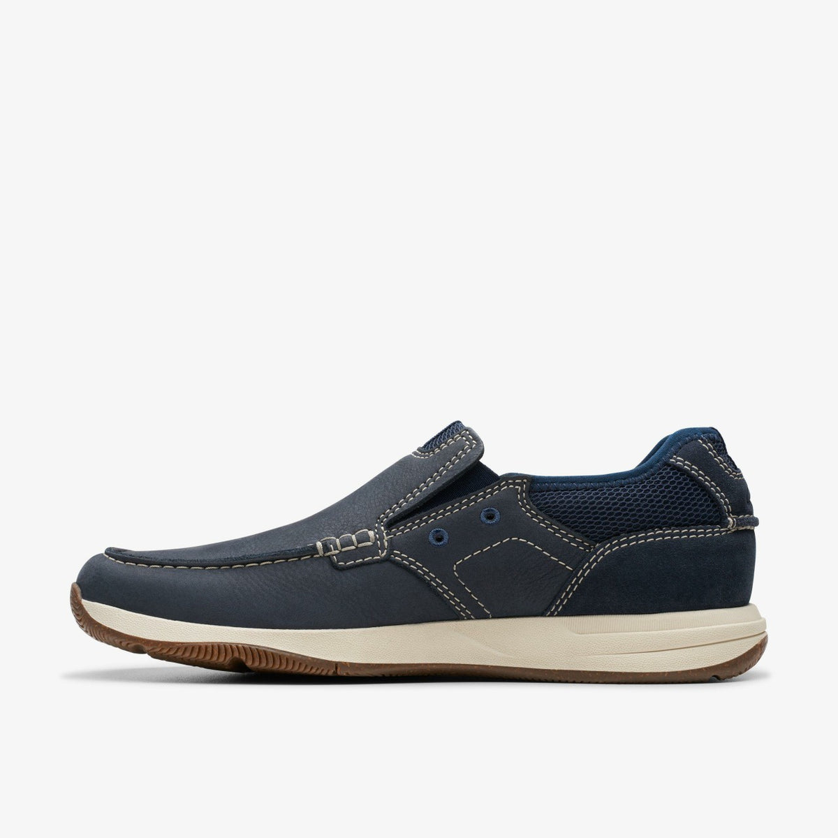 Clarks Men Sailview Step Loafer Navy Nubuck