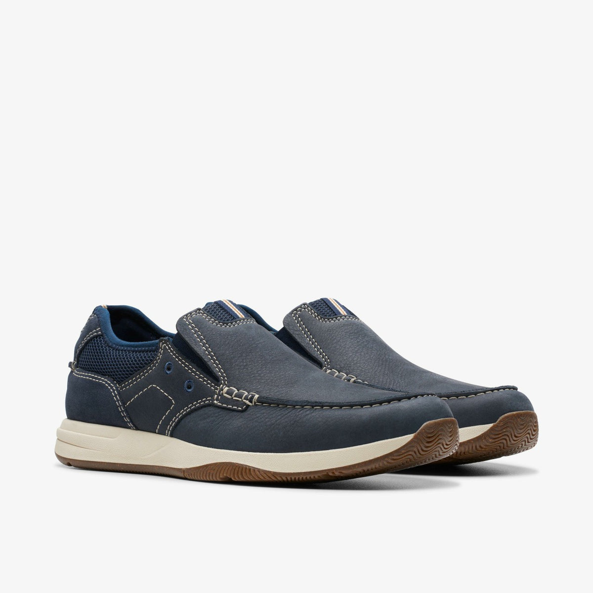 Clarks Men Sailview Step Loafer Navy Nubuck