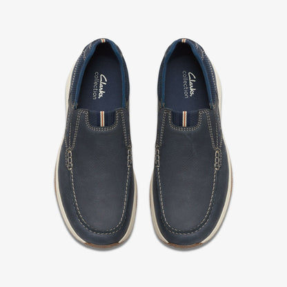 Clarks Men Sailview Step Loafer Navy Nubuck
