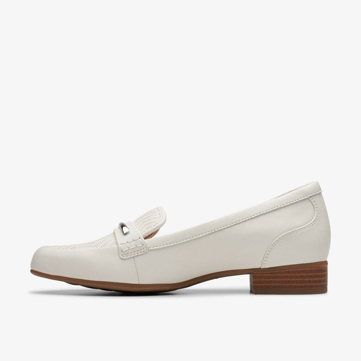 Clarks Women Juliet Aster Off White Leather