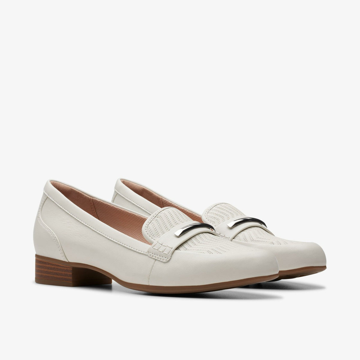 Clarks Women Juliet Aster Off White Leather