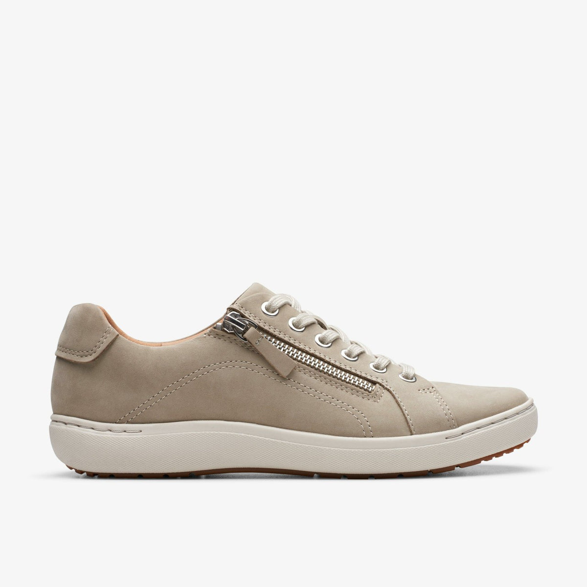 Clarks Women Nalle Lace Stone Nubuck