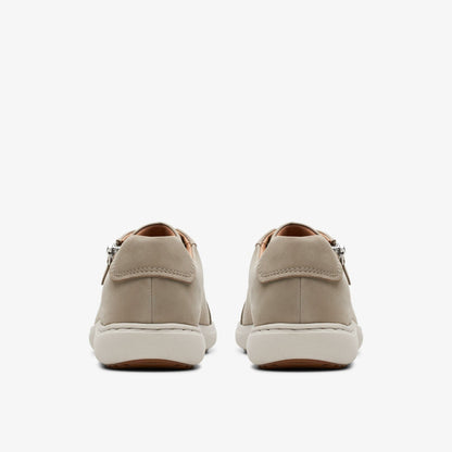 Clarks Women Nalle Lace Stone Nubuck