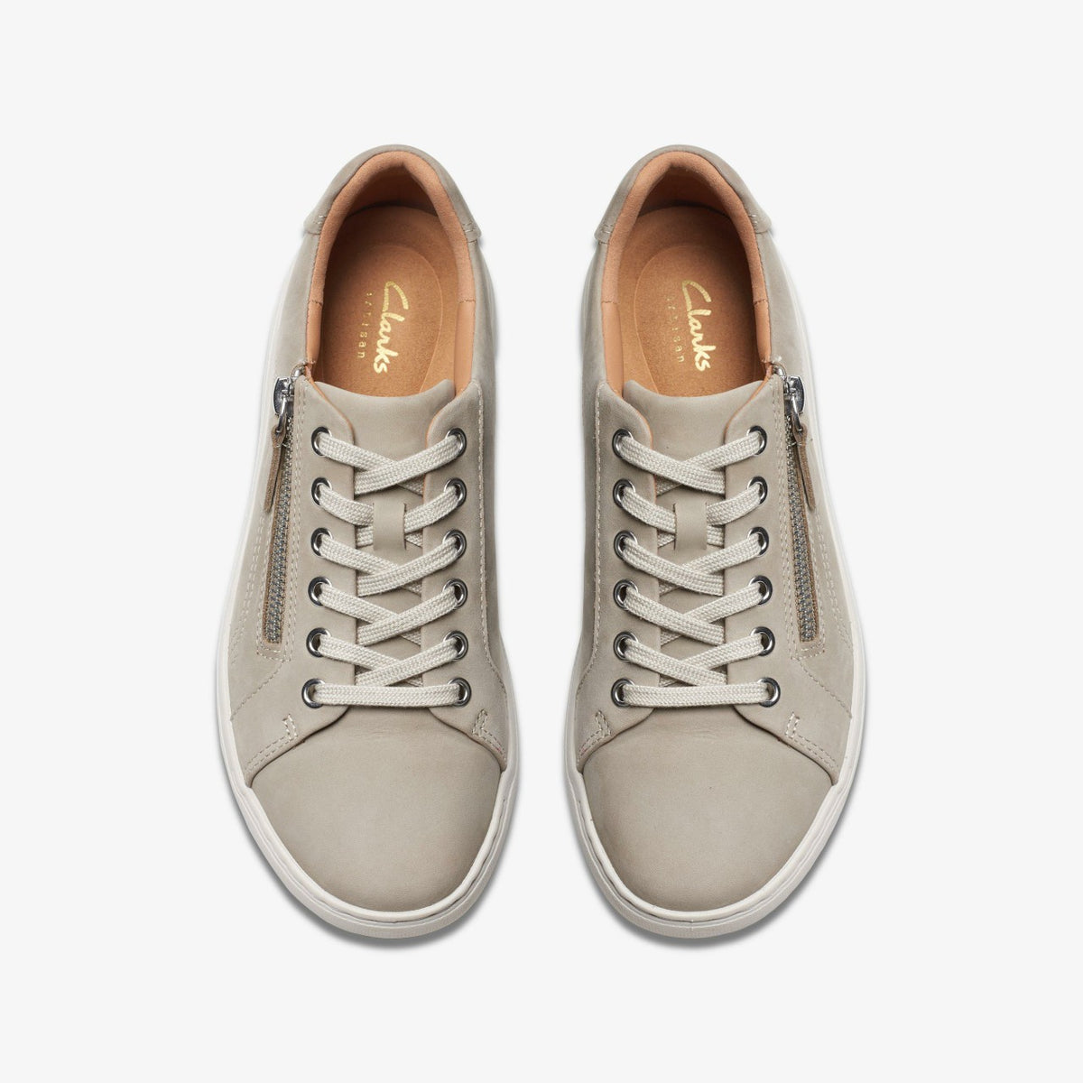 Clarks Women Nalle Lace Stone Nubuck