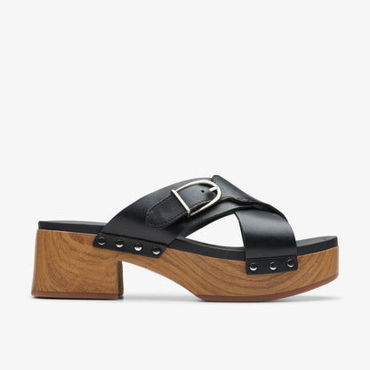 Clarks Women Sivanne Walk Black Leather