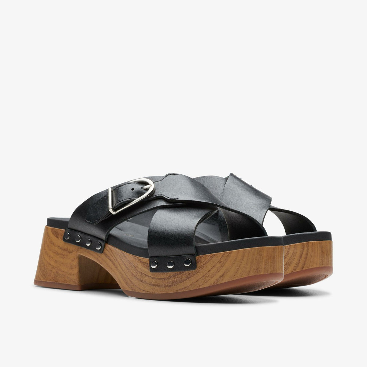 Clarks Women Sivanne Walk Black Leather