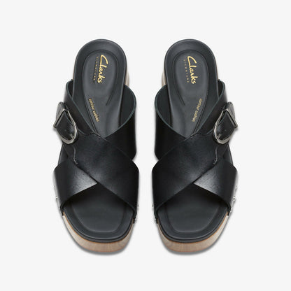 Clarks Women Sivanne Walk Black Leather