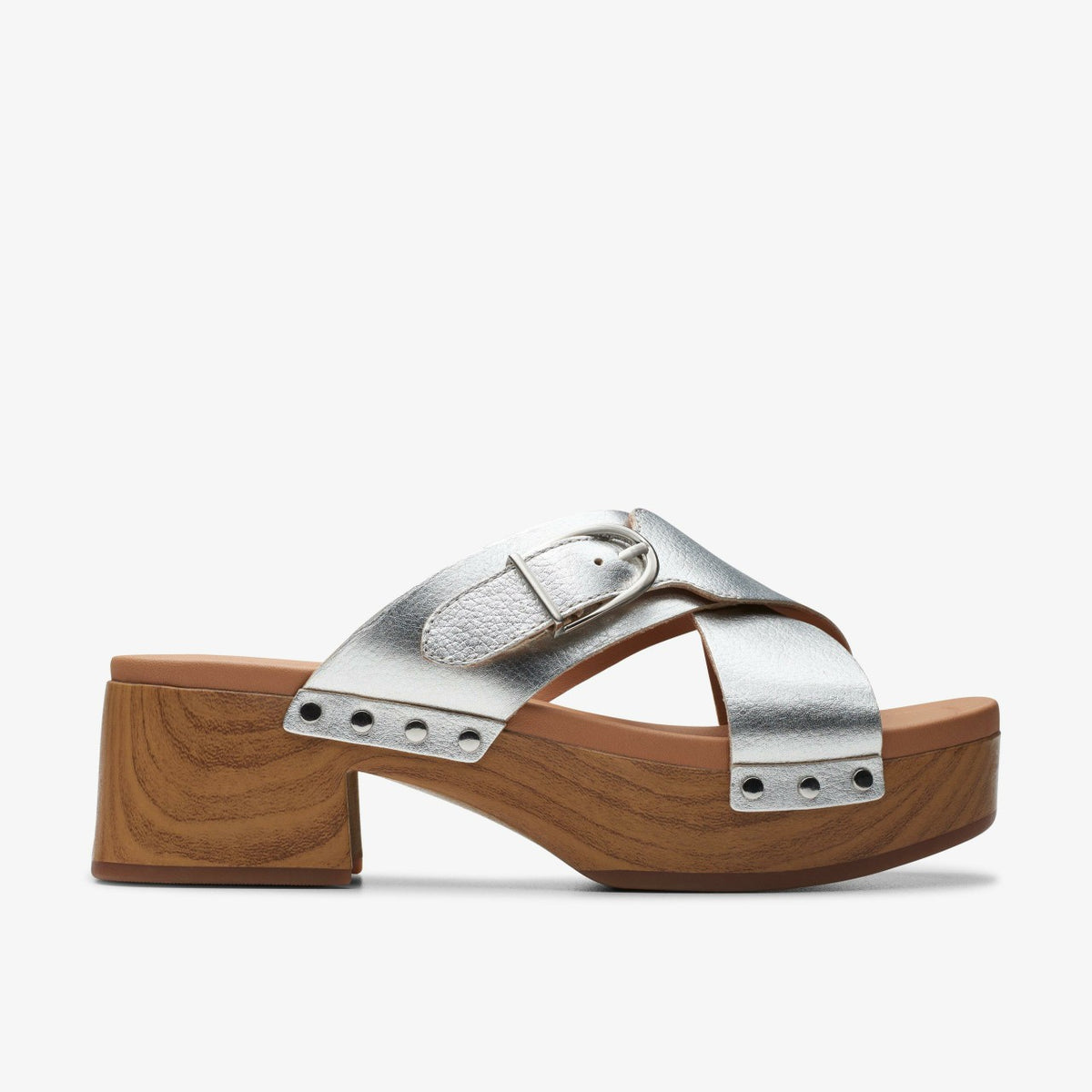 Clarks Women Sivanne Walk Silver Leather