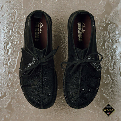 Clarks Men Desert Trek GORE-TEX Black Leather