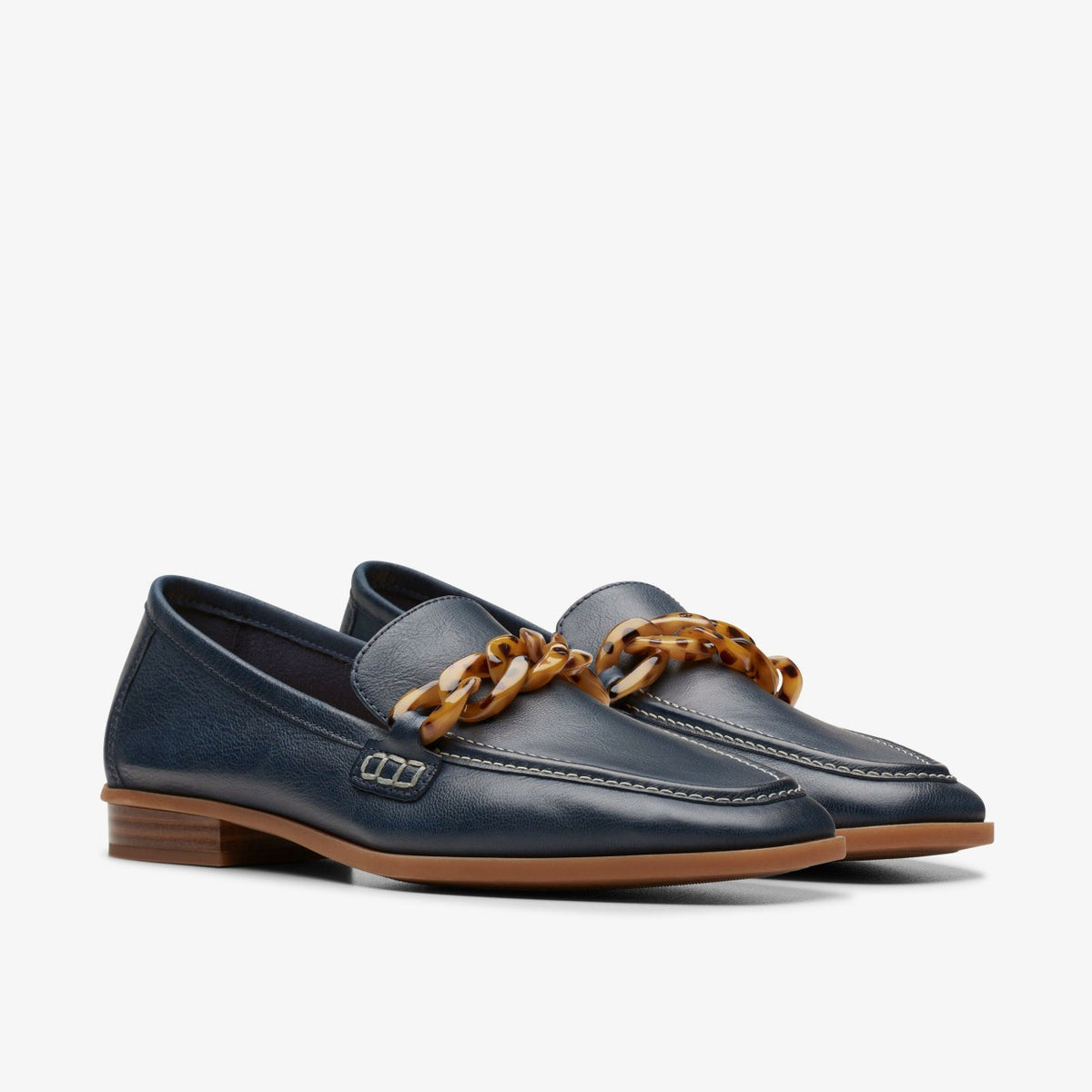 Clarks Women Sarafyna Iris Loafer Navy Leather