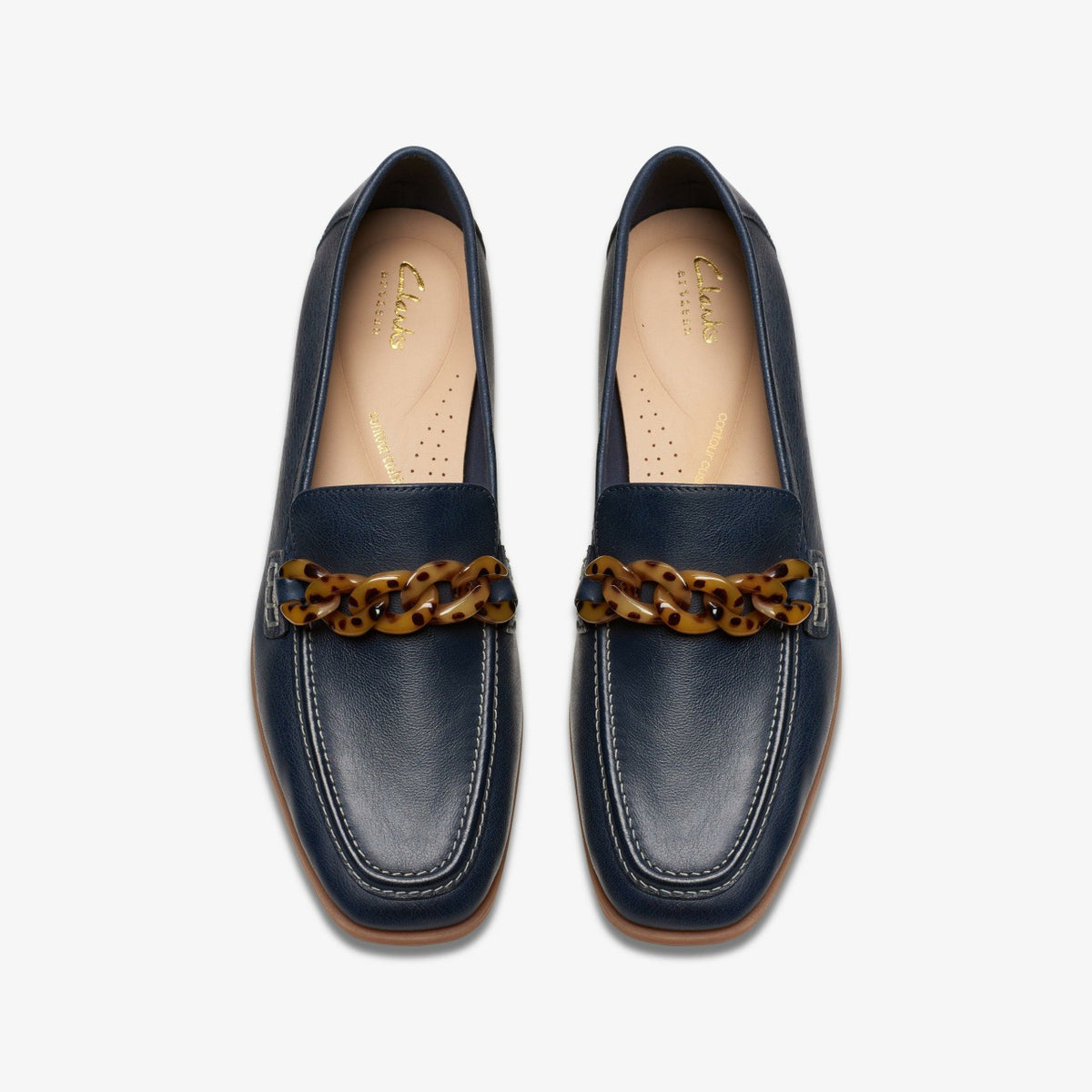 Clarks Women Sarafyna Iris Loafer Navy Leather