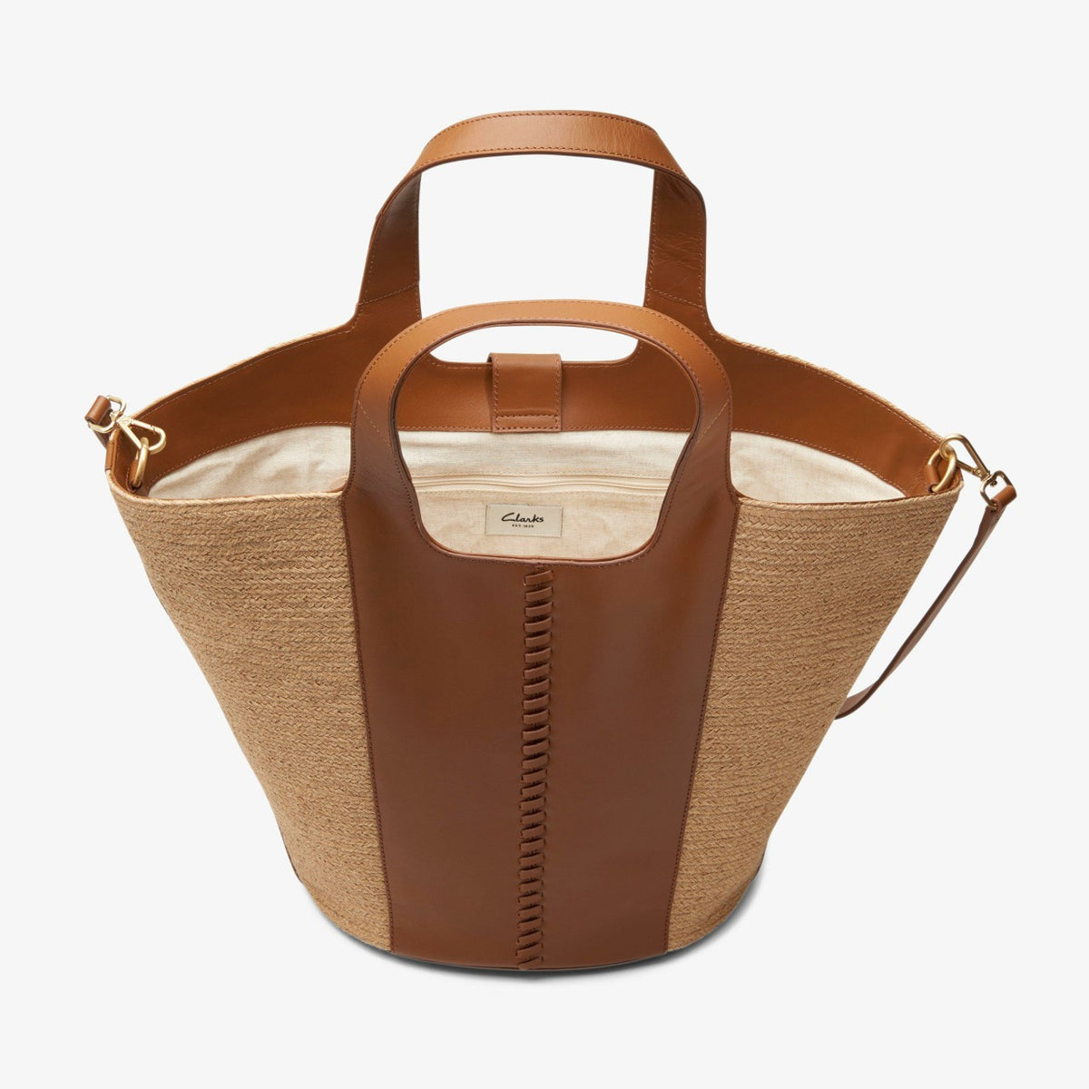 Clarks Women Summery Large Tan Leather