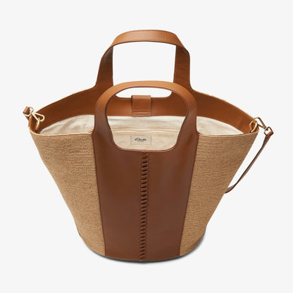 Clarks Women Summery Large Tan Leather