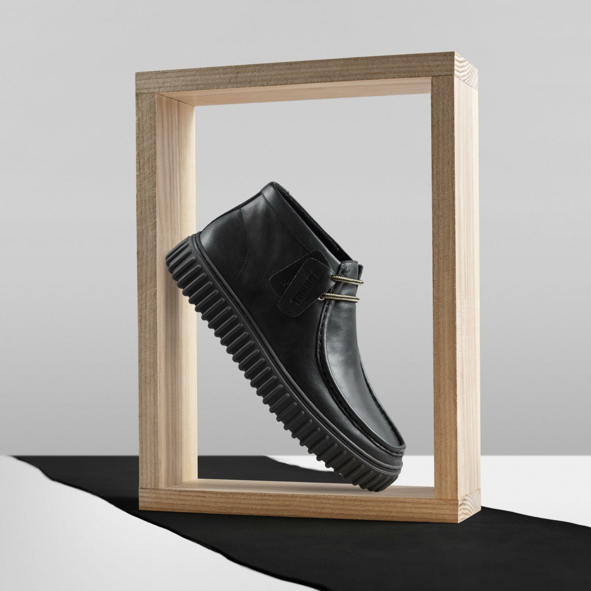 Clarks Men Torhill Hi Black Leather