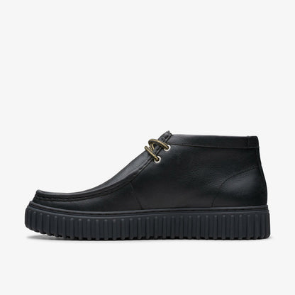 Clarks Men Torhill Hi Black Leather