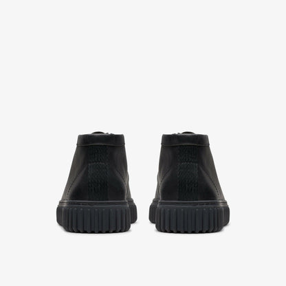 Clarks Men Torhill Hi Black Leather