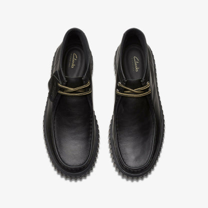 Clarks Men Torhill Hi Black Leather